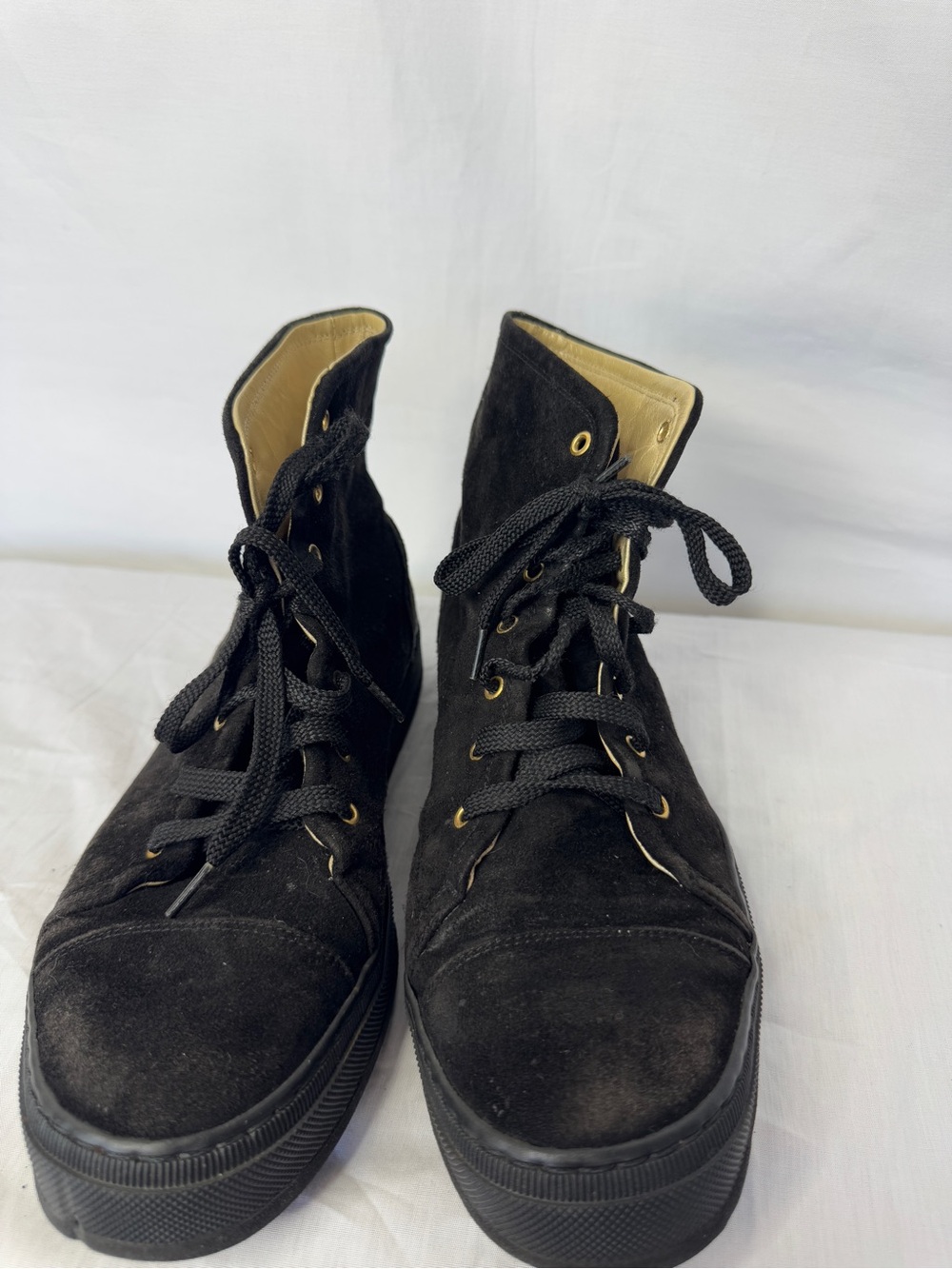 Gianni Versace Black Suede High-Top Women’s Sneaker/Boots